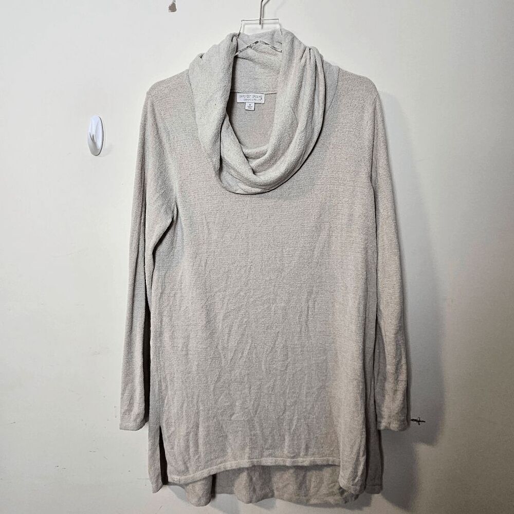 Barefoot Dreams Cozy Chic Ultra Lite Cowlneck Sweater Womens Gray Size Medium